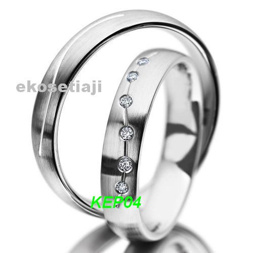 cincin emas putih palladium KP04